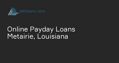 Payday Loans Metairie La